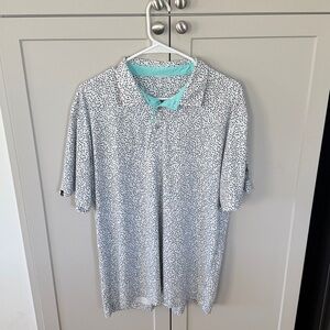 Swannies White Polka Dot Polo